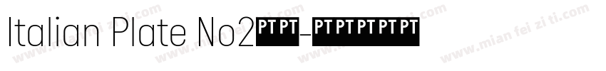 Italian Plate No2常规字体转换